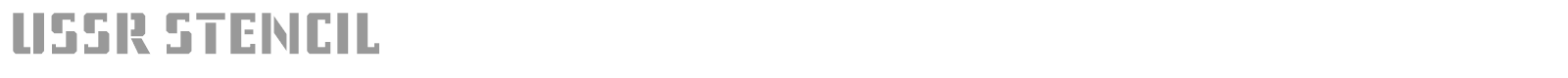 USSR Stencil font preview